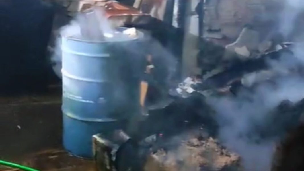 Incêndio em marcenaria